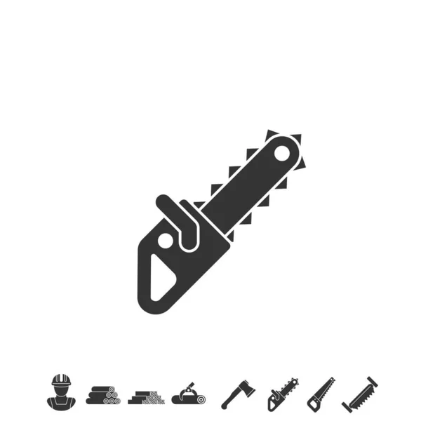 Kettensäge Symbol Vektor Illustration Design — Stockvektor