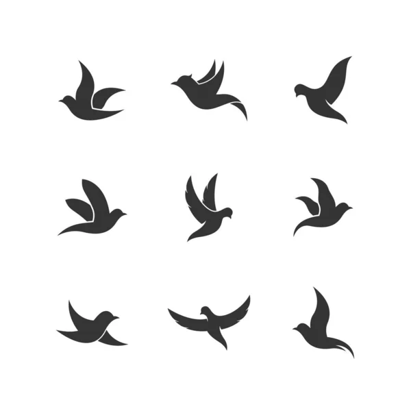 Fliegender Vogel Symbol Vektor Illustration Design — Stockvektor