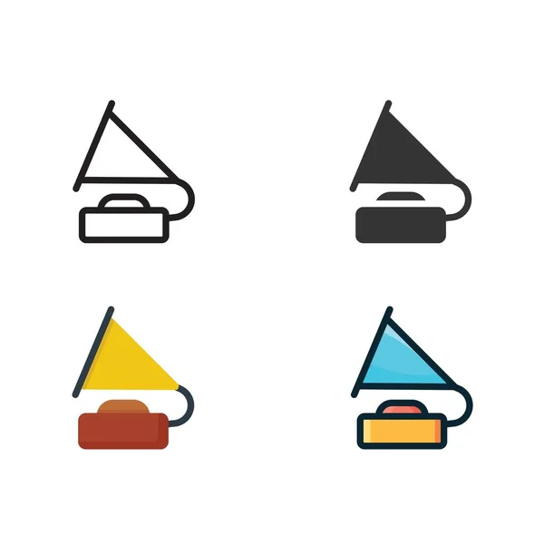 Diseño Ilustración Vectores Iconos Grammy — Vector de stock