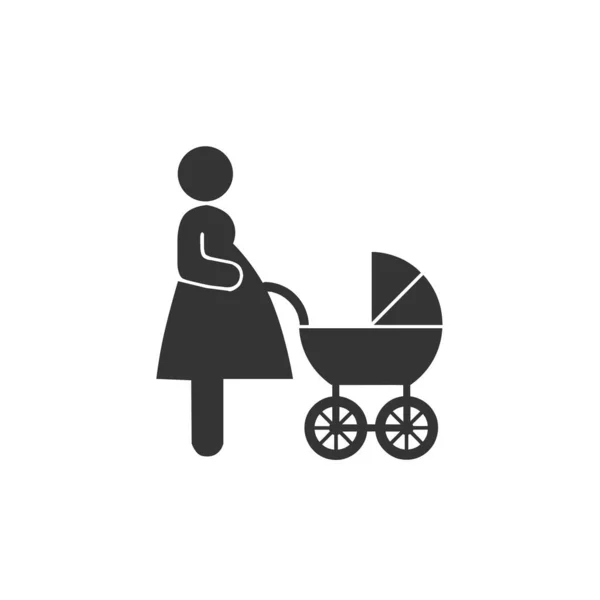 Baby Matka Ikona Vektor Ilustrace Design — Stockový vektor