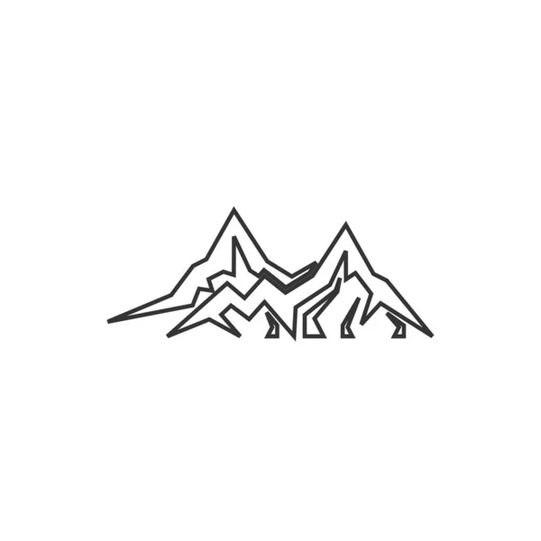 Icono Montaña Vector Ilustración Diseño — Vector de stock