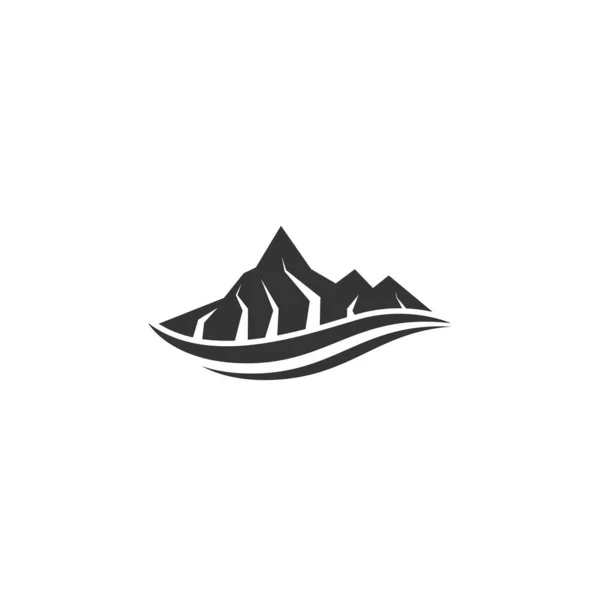 Icono Montaña Vector Ilustración Diseño — Vector de stock
