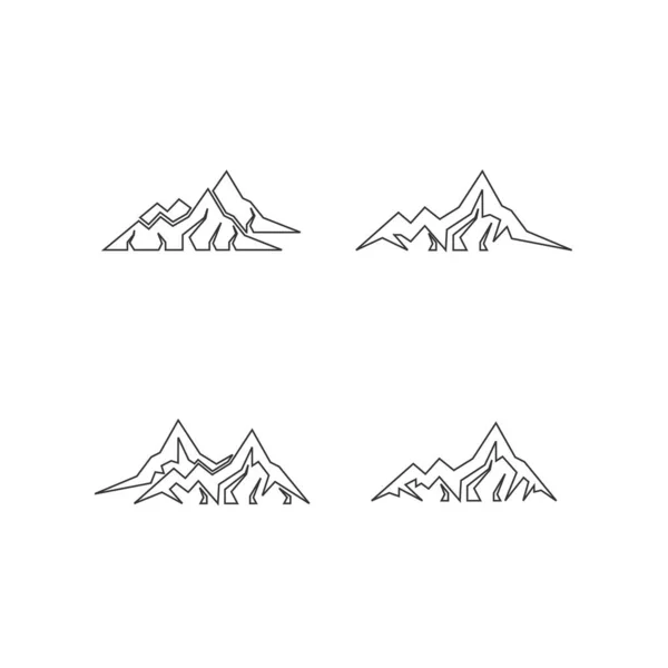 Montanha Ícone Vetor Ilustração Design — Vetor de Stock