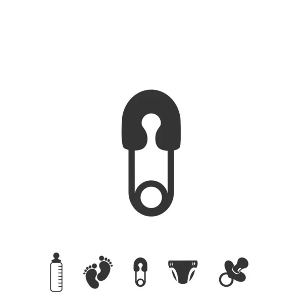 Baby Pin Symbol Vektor Illustration Design — Stockvektor