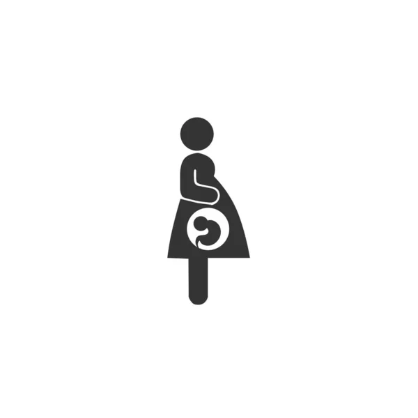 Pregnant Woman Icon Vector Illustration Design — Stock Vector