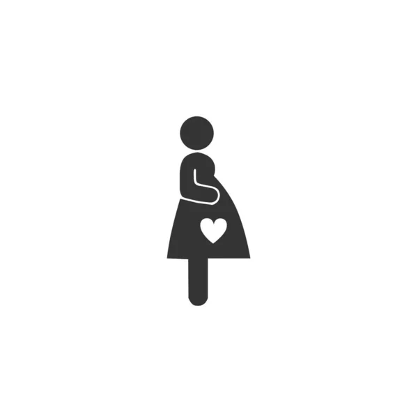 Těhotná Žena Ikona Vektor Ilustrace Design — Stockový vektor