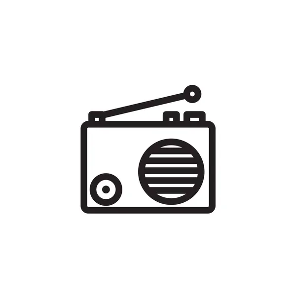 Icona Radio Vettoriale Illustrazione Design — Vettoriale Stock