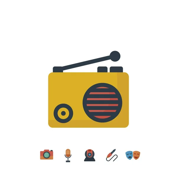 Design Ilustração Vetor Ícone Rádio — Vetor de Stock