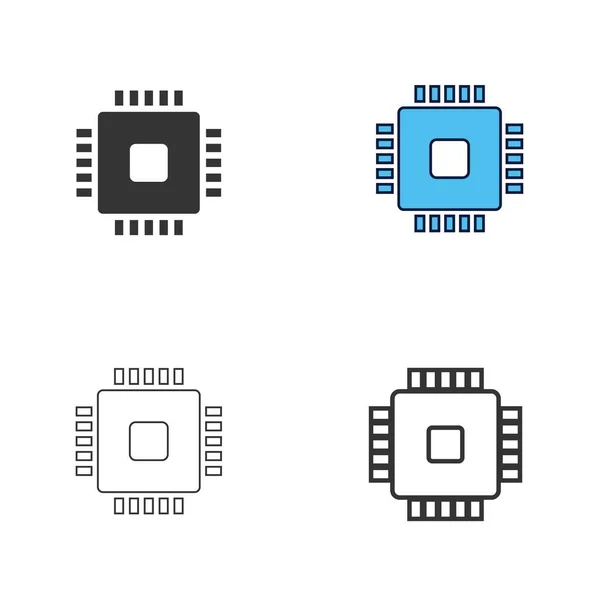 Σχέδιο Εικονογράφησης Διανυσμάτων Τσιπ Υπολογιστή — Διανυσματικό Αρχείο