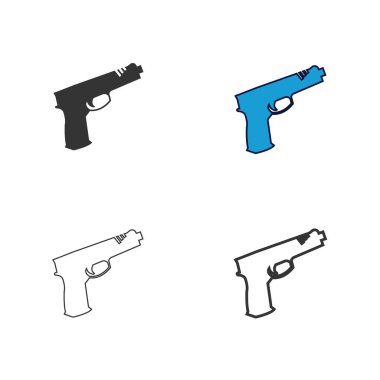 tabanca tabancası ikonu vektör illüstrasyon tasarımı
