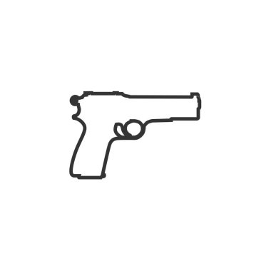 silah tabancası ikonu vektör çizimi tasarımı