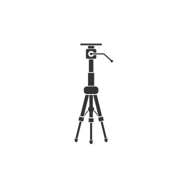 kamera tripod stand simge vektör illüstrasyon tasarımı