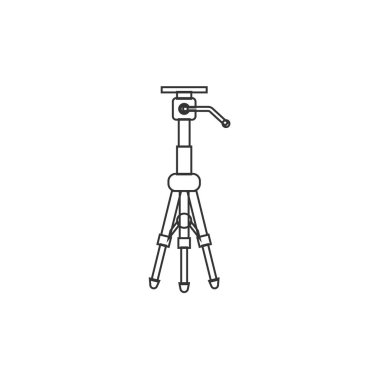 kamera tripod stand simge vektör illüstrasyon tasarımı