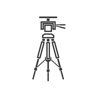 kamera tripod stand simge vektör illüstrasyon tasarımı