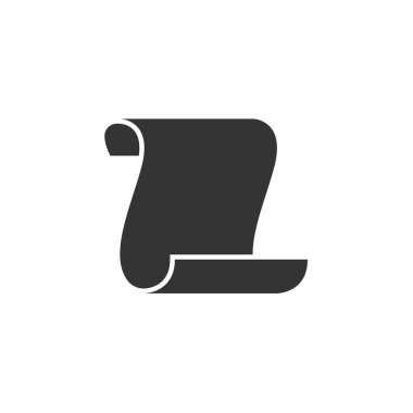 kaydırma kağıt simgesi vektör illüstrasyon tasarımı