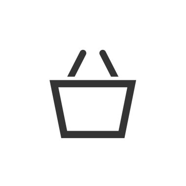 Alışveriş sepeti ikon vektör illüstrasyon tasarımı