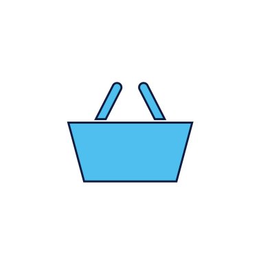 Alışveriş sepeti ikon vektör illüstrasyon tasarımı