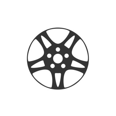 araba tekerleği jant ikon vektör çizimi tasarımı