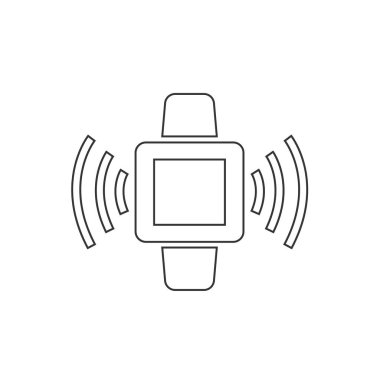 kablosuz akıllı saat ikon vektör illüstrasyon tasarımı