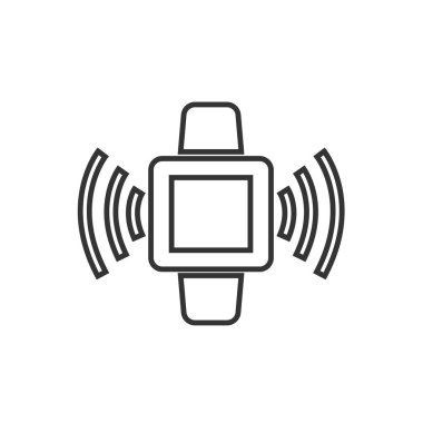 kablosuz akıllı saat ikon vektör illüstrasyon tasarımı