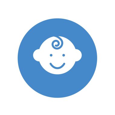 Web sitesi ve grafik tasarımı için bebek ikonu vektör çizimi