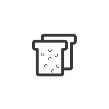 Web sitesi ve grafik tasarımı için ekmek ikonu vektör illüstrasyonu
