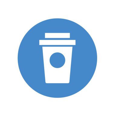 Web sitesi ve grafik tasarımı için bir fincan kahve ikonu vektör çizimi