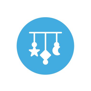 bebek asılı oyuncak ikonu web sitesi ve grafik tasarımı için vektör çizimi