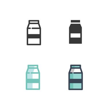 Web sitesi ve grafik tasarımı için süt ikonu vektör illüstrasyonu