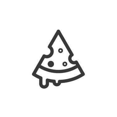 Web sitesi ve grafik tasarımı için pizza ikonu vektör illüstrasyonu