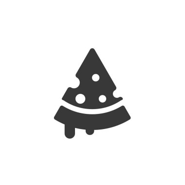 Web sitesi ve grafik tasarımı için pizza ikonu vektör illüstrasyonu