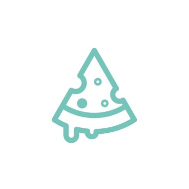 Web sitesi ve grafik tasarımı için pizza ikonu vektör illüstrasyonu