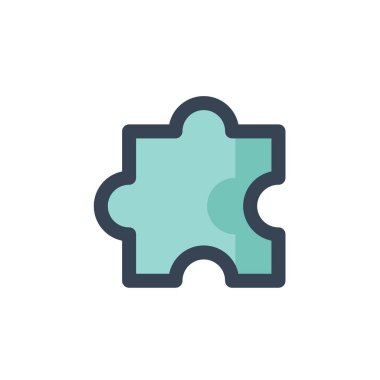 Web sitesi ve grafik tasarımı için bulmaca ikonu vektör illüstrasyonu