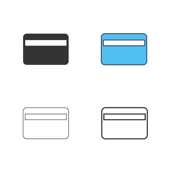 Kreditkorts Ikon Vektor Illustration Design — Stock vektor