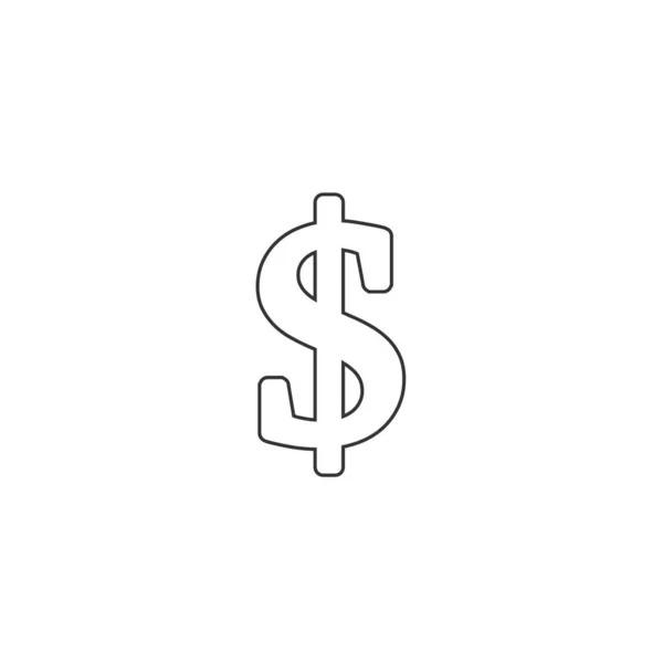 Dólar Icono Vector Ilustración Diseño — Vector de stock