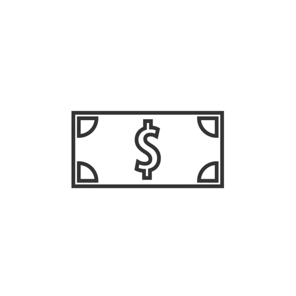 Dólar Factura Icono Vector Ilustración Diseño — Vector de stock