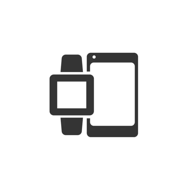 Умные Наручные Часы Векторная Иллюстрация Иконок Смартфона — стоковый вектор
