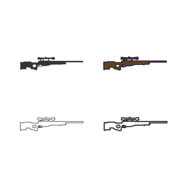 Francotirador Pistola Icono Vector Ilustración Diseño — Vector de stock