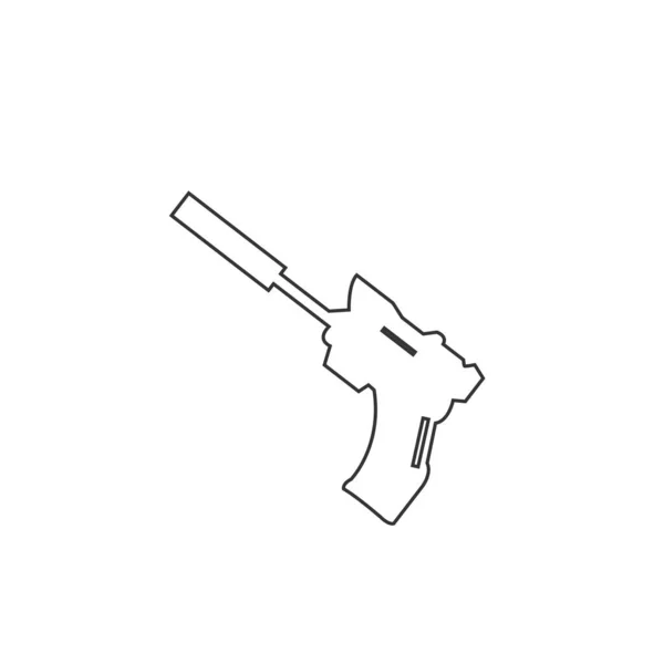 Pistolet Icône Vectoriel Illustration Design — Image vectorielle