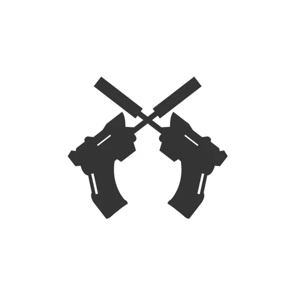 Pistolas Icono Vector Ilustración Diseño — Archivo Imágenes Vectoriales