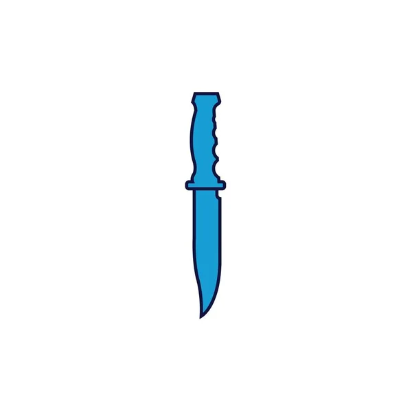 Cuchillo Del Ejército Icono Vector Ilustración Diseño — Archivo Imágenes Vectoriales