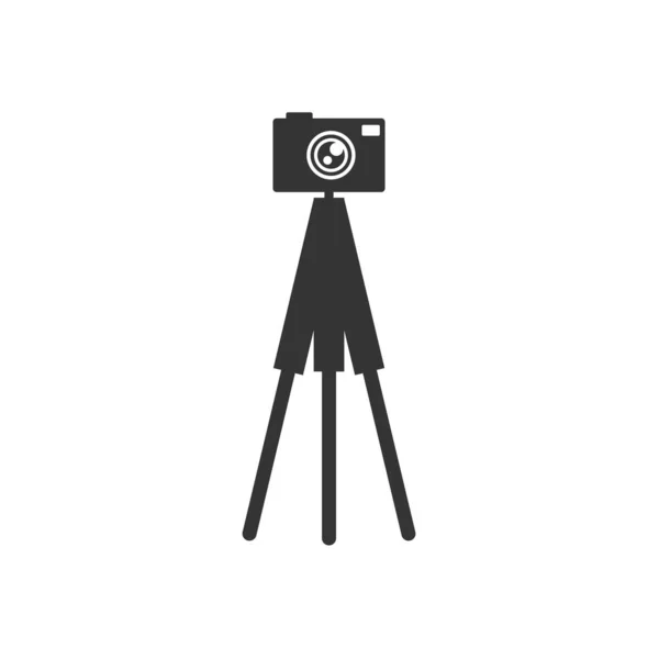 Caméra Sur Trépied Icône Vectoriel Illustration Design — Image vectorielle