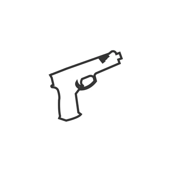 Pistolet Pistolet Ikona Wektor Ilustracja Projekt — Wektor stockowy
