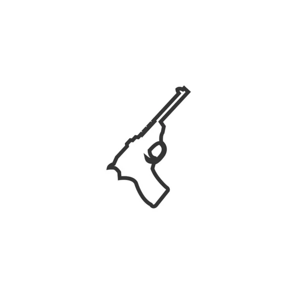 Pistolet Icône Vectoriel Illustration Design — Image vectorielle