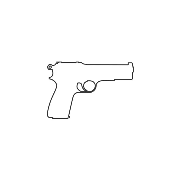 Gun Pistol Icon Vector Illustration Design — Stock Vector