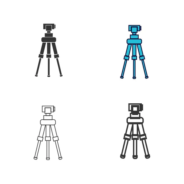 Camera Tripod Stand Icon Vector Illustration Design — Stock Vector