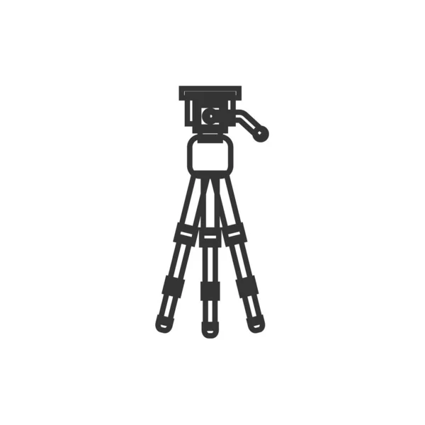 Kamera Tripod Berdiri Ikon Vektor Desain Gambar - Stok Vektor