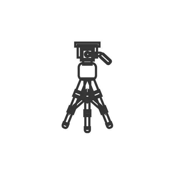 Kamera Tripod Stand Simge Vektör Illüstrasyon Tasarımı — Stok Vektör