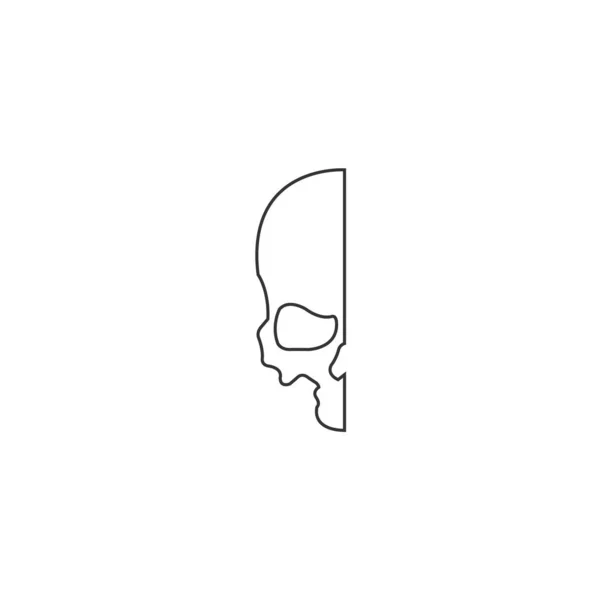 Cráneo Icono Vector Ilustración Diseño — Vector de stock
