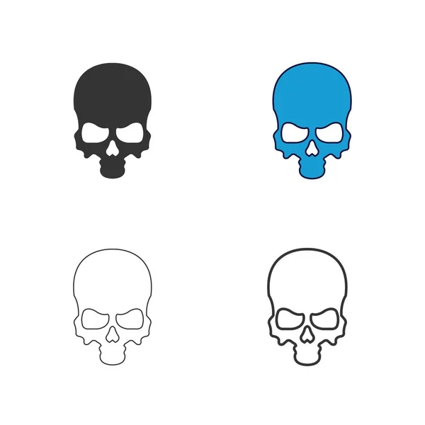 Cráneo Icono Vector Ilustración Diseño — Vector de stock